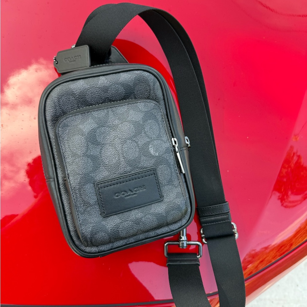 Coach Black Belt Bag with Sleek Design and Durable Fabric